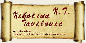 Nikolina Tovilović vizit kartica